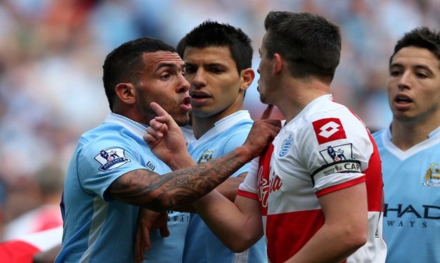 Manchester+City+v+QPR +Carlos+Tevez+and+Joey+Barton